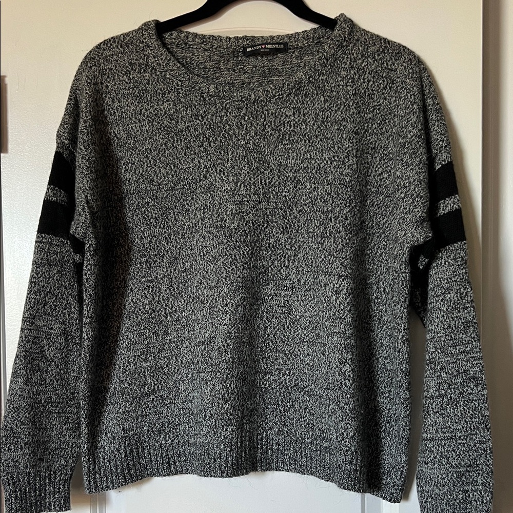 Brandy Melville Black and White Knit Sweater